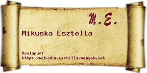 Mikuska Esztella névjegykártya